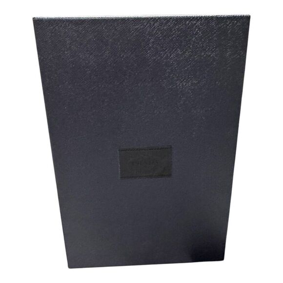 Prada Blue Faux Leather Document Holder Scarf Blanket EMPTY GIFT Box 10x15x3 - Picture 1 of 9